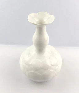 #e4851 Jarrón de porcelana grande Meissen / Jarrón de flores 2. Elección blanca con relieve - Imagen 1 de 4