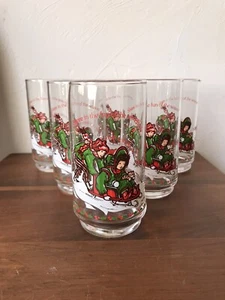 Juego de 6 vasos de colección Holly Hobbie trineo de Navidad Coca Cola edición limitada - Imagen 1 de 11