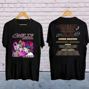 2025 Chris Brown Tour Breezy Bowl XX T-Shirt, Chris Brown Concert 2025 Merch - Picture 1 of 3