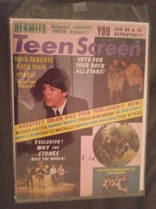Teen Screen Magazine / October 1965 Beatles / Rolling Stones / Herman's Hermits - Picture 1 of 1