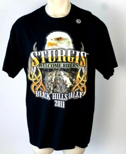 Gildan Licensed Sturgis 2011 Black Hills Motorcycle Rally Eagle Tshirt Sz XL NWT - Picture 1 of 3