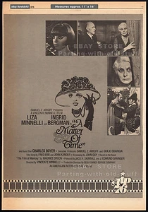 CUESTIÓN DE TIEMPO - Orig. Anuncio comercial 1976 / póster_ Liza Minnelli _ Ingrid Bergman - Imagen 1 de 1