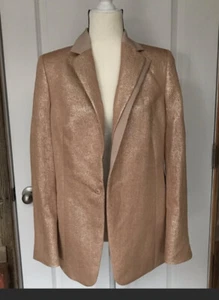 NWT Akris Rose Gold Glitter Caramel Carry Jacket Blazer Size 10 $3995 - Picture 1 of 7