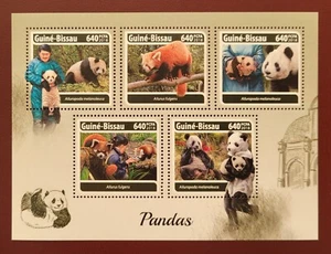 Guinea-Bissau 2018 / Fauna - Pandas / 5v ms - Picture 1 of 1