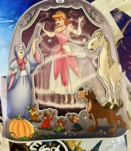 Disney Parks Disney 100 Year Cinderella Loungefly Lenticular Mini Backpack NEW - Picture 1 of 1