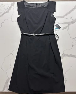 Nine West Women’s Black Dress With Belt Accent Size 16 NEW With Tags - Picture 1 of 12