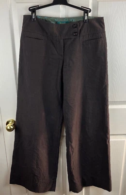 Women's Cartonnier Wide Leg Wool Blend Brown Pants Size 6 - Image 1 of 4