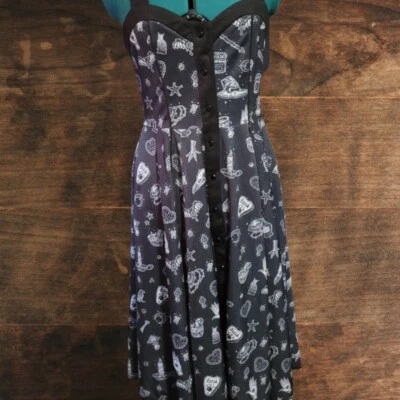 Vestido Gótico Restyle Ouija Bruja Mediano Halloween Gótico  Foto 1 de 4