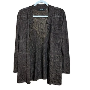NIC+ZOE Strickjacke Damen klein mehrfarbig Seidenmischung transparent offen Pullover - Bild 1 von 9