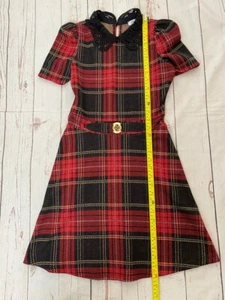 Girls RIVER ISLAND Size 11-12 Years (152 EU) Christmas Party Red Checked Dress - Picture 1 of 7