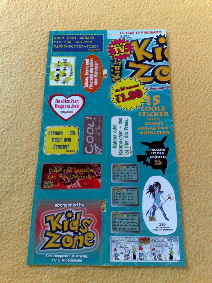 Sticker Sammelsticker Anime Stickerbogen Kids Zone Pokemon Sprüche Ranma - Bild 1 von 1