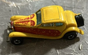 Hot Wheels 1980 37 Bugatti Yellow Red RARE Mattel - Picture 1 of 5