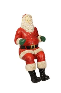 Santa Sitting Statue Christmas Figure Seasonal Holidays Prop Lifesize Model Noel - Picture 1 of 4