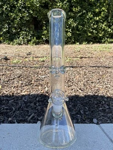 9mmHeavy Thick Glass Water Pipe Bong Beaker “16” Inch with perc - Picture 1 of 7