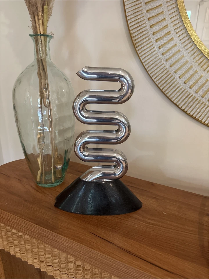 Nambe Metal Rock Wine Rack Neil Cohen Wine Liquor, Bottle Holder Bar Art - Image 1 of 4