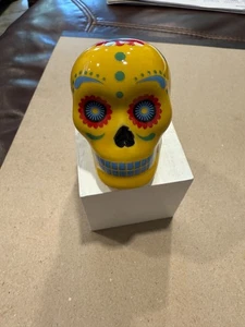 Nora Fleming Yellow Sugar SKULL Mini, A187 Halloween Retired - Picture 1 of 5