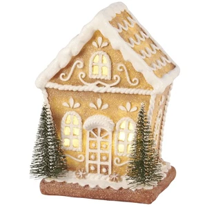 Primitives by Kathy Lighted Gingerbread House Figurine - Picture 1 of 5