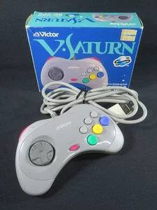 V Saturn sega Controller Victor Pad Japan RG-CP5 Gray Tested authentick boxed jp - Picture 1 of 24