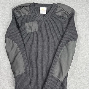 Vintage schwarzer WOOLLY PULLY Brigade Quartermasters Wool Commando Pullover Gr. 40 - Bild 1 von 7