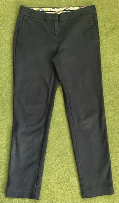 BODEN Navy Blue Casual Trousers Size 10 Petite Excellent Condition Free P&P - Image 1 of 4