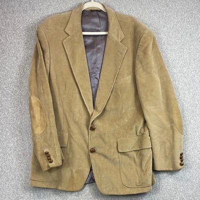 Vtg Lands End corduroy blazer sport coat 40 reg camel brown classic retro preppy - Image 1 of 4