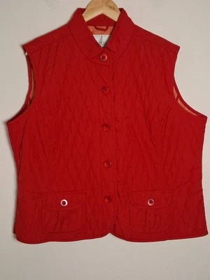 Chaleco para mujer VanHeusen nuevo sin etiquetas *XXL rojo acolchado abotonable peso ligero piezas pequeñas. Foto 1 de 4