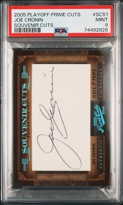 2005 Playoff Prime Cut #SC51 Joe Cronin Souvenir Cuts /50 PSA 9 MINT - Image 1 of 2