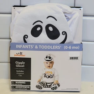 Giggly Ghost Halloween Disfraz Bebé 0/6M Mono Sombrero Niño Niña Unisex Infante - Imagen 1 de 4