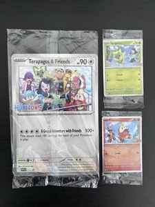Pokémon Terapagos, Sprigatito & Fuecoco Horizons Promo Card Bundle - Sealed - Picture 1 of 2