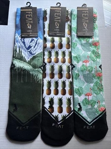 FEAT Socken 3 x SET Ananas Flamingos Berggipfel - Bild 1 von 3