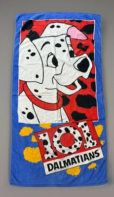 VTG 90's Walt Disney 101 Dalmatians Graphic Beach Towel Cotton By Franco - Image 1 of 4