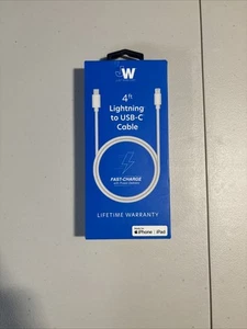 Just Wireless 4ft iPhone To USB-C Charging Cable - Fast Charge - Picture 1 of 4
