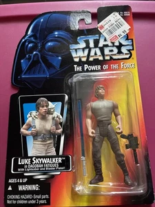 1995 STAR WARS POWER OF THE FORCE LUKE SKYWALKER IN DAGOBAH FATIGUES Neu - Bild 1 von 2
