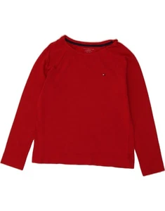 TOMMY HILFIGER Mujer Sudadera Jersey Reino Unido 14 Mediano Rojo Algodón AF06 - Imagen 1 de 3