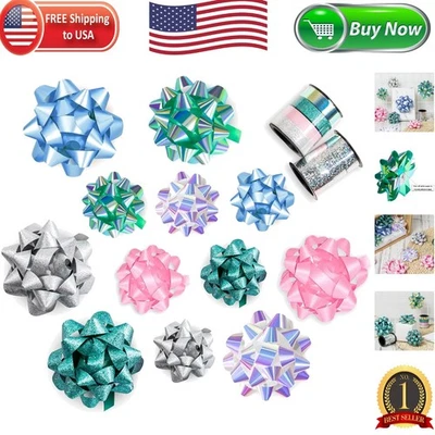 Versatile 14-Piece Gift Bow Assortment with Ribbons - Elegant Holiday Decor - Image 1 of 4