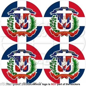 REPUBBLICA DOMINICANA República Dominicana Tondi Adesivi 50 mm (2") Aufkleber x4 - Bild 1 von 1