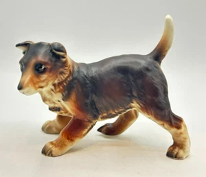 Brown & White Border Collie Australian Shepard 1233 Ceramic Dog Figurine - Picture 1 of 14