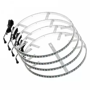 LED Illuminated Wheel Rings - Double LED - White Oracle - Picture 1 of 2