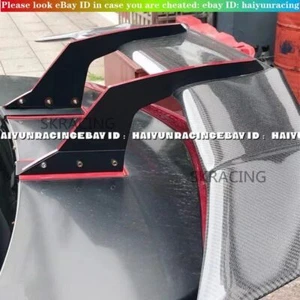 Universal Type For Sedan Carbon Fiber Rear Trunk Spoiler Wing Racing GT Style - Picture 1 of 10