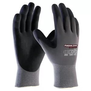 12 Pairs 10 Size MaxGlove Ultimate Gloves Nitrile Foam Work Glove Breathable - Picture 1 of 6