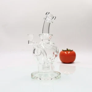 7'' Clear Egg sphere Glass Waterpipe Smoking Bong with 9MM Bowl 4.20 Easter - Bild 1 von 6