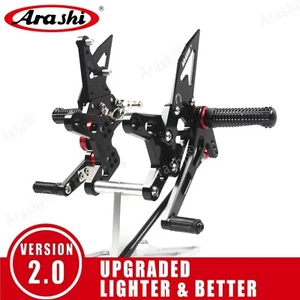 BLACK Adjustable Rearsets Footrest For Kawasaki Ninja ZX-6R 636 2007 2008 ZX636 - Picture 1 of 6