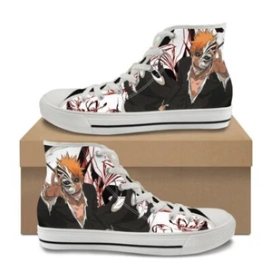 Bleach Ichigo Anime Manga Sneaker Freizeitschuhe Sportschuhe Schnürer Shoes - Picture 1 of 9