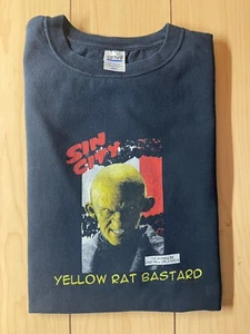 Size XXL - 2005 Sin City Movie Promo Black T Shirt Yellow Rat Bastard Y2K Vtg - Picture 1 of 20