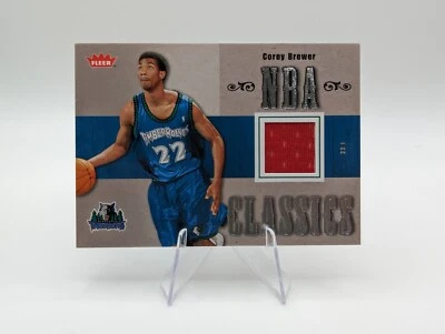 Parche Corey Brewer 2007-08 Fleer NBA Classics RC #TT-CB Timberwolves Foto 1 de 2