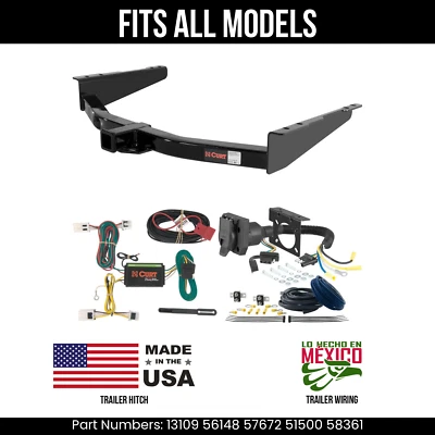 For 12-21 Nissan NV1500 Trailer Hitch + 7Pin Wiring Fits All Models Curt Tow Kit Foto 1 de 4