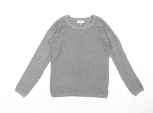 NEXT Womens Grey Crew Neck Cotton Blend Jumper Size 8 - Picture 1 of 10
