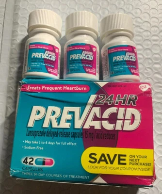 (2) -Prevacid 24 Hr Cápsulas 42 Cápsulas 2026/06+ Foto 1 de 3