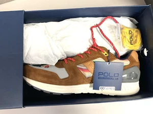 NEW Mens Polo Ralph Lauren Train 100 Sneakers Size 10.5 10 1/2 Wildlife Aztec - Picture 1 of 6