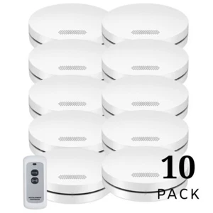 10 x Slimline interconnected Smoke Alarms - Picture 1 of 5